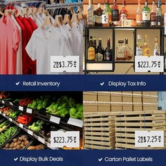 8,000 White Price Labels for 1 Line Guns – Uncoated & Tamper-Resistant