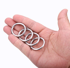 Stainless Steel Round Rings Heavy Duty Solid Metal O Ring Welded Smooth 15~150mm