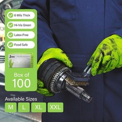 Ambidextrous 6 Mil Nitrile Gloves – Durable and Latex-Free for Mechanics (XL)
