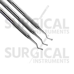 3 Spoon Excavator Double Ended Restorative Stainless Steel Dental Instruments