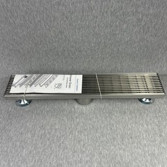 Signature Hardware 18″ Carmen Linear Shower Drain with Drain Flange, Brushed SS