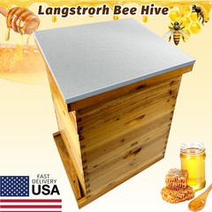 3 Layers Beehive Complete Box Kit Langstroth Beekeeping 2 Deep and 1 Medium