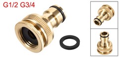 Brass Faucet Tap Quick Connector G1/2 G3/4 Hose Pipe Fitting