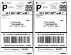 Self Adhesive white Paypal Mailing Shipping Labels Stickers + Extra GIFT
