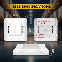 150W LED Canopy Light Parking Lot Gas Station Ceiling Fixture Tunable CCT 3/4/5K
