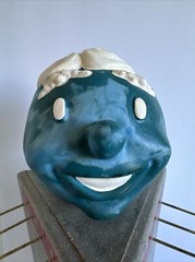 Croakies Rotating Vintage Hanging Store Display Happy Earth Head In Clouds World