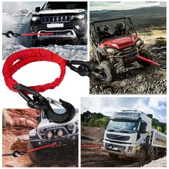 Recovery Strap (18,000lb.) 4FT with Winch Hook and D-Ring for ATV Mud Recovery