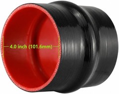 Reinforced Silicone Straight Hump Coupler High Temperature 4-ply with T-Bolt …