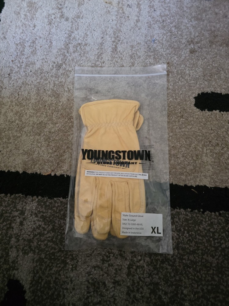 Youngstown Glove Co -Xl Gloves, Goat Grain Leather, Slip-On