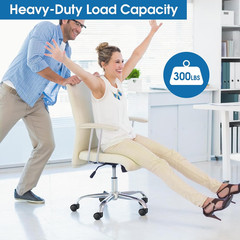 Heavy Duty 2″ Office Chair Wheels – Silent Rubber Swivel Replacement Set