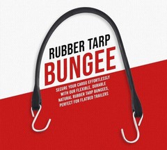 50 Box Of 21″ Natural Rubber Tarp Tie Down Straps Trailer Bungee S Crimped Hook