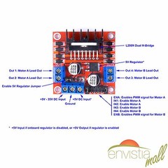 5Pcs Dual H Bridge L298N PWM Stepper Motor Drive Controller Board Module