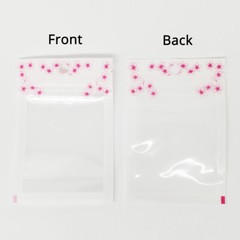 5x7in White Glossy Mylar Flat Zip Lock Bag w/ Window & Printing & Desiccant