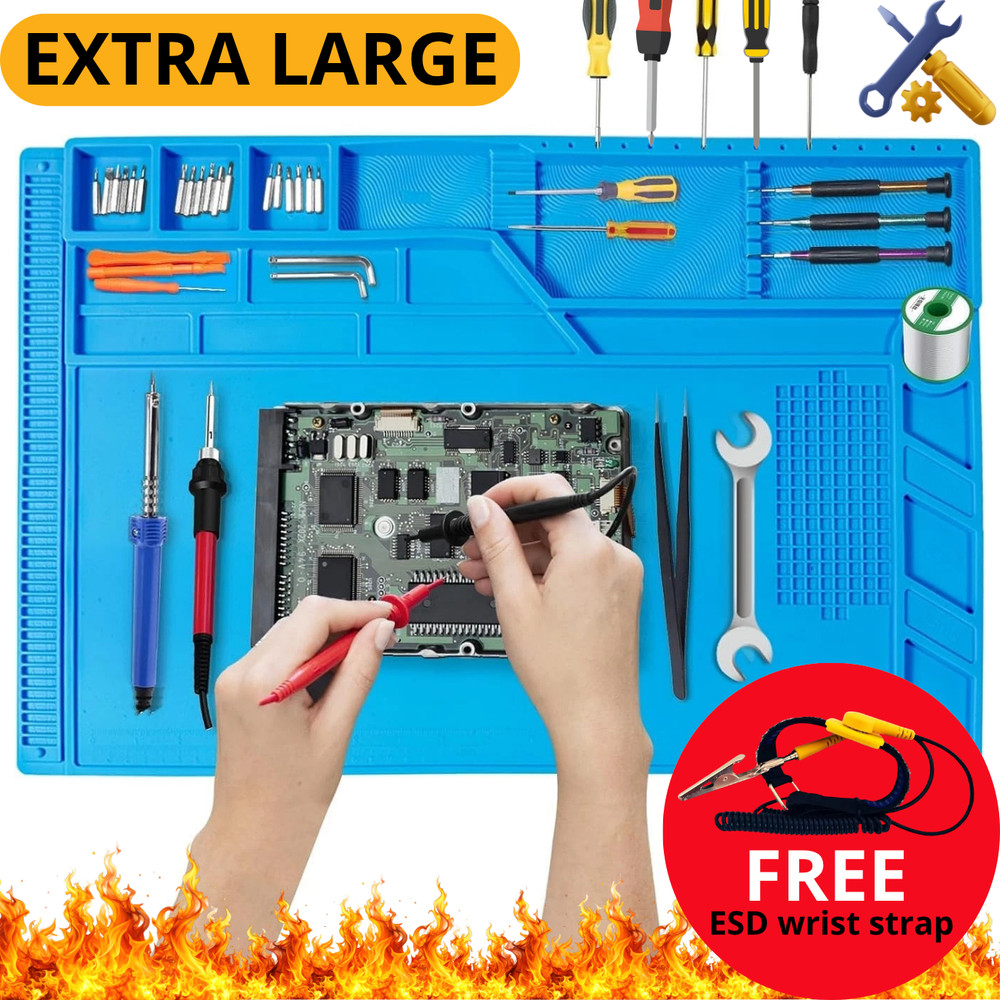 Anti-Static Heat Insulation Silicone Soldering Repair Mat Phone PC Work Desk Pad