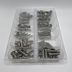 Assorted Small Stainless Steel Screws 120 Pieces High Quality Includes Case