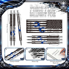 25 Sets Police Academy Graduation Gifts Writing Ballpoint Pen and Thank You Book