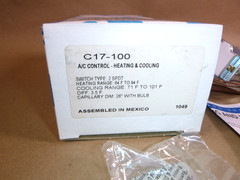 New Ranco C17-100 64-94F / 71F-101F 2 SPDT 26″ Capillary Heat / Cool Thermostat