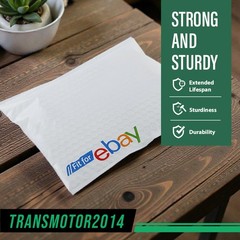 100 Pieces Padded Bubble Mailer Envelope White With Color Logo