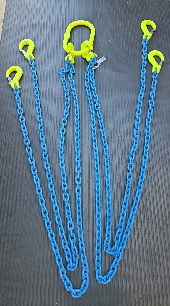 Gunnebo TL4EGKN 4 Leg Chain Sling 22,900 WLL 10’FT REACH 3/8″ CHAIN GRADE 100
