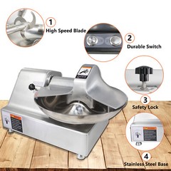 Hakka 5.5L Commercial Buffalo Chopper Bowl Cutter Mixer Food Processor Machine