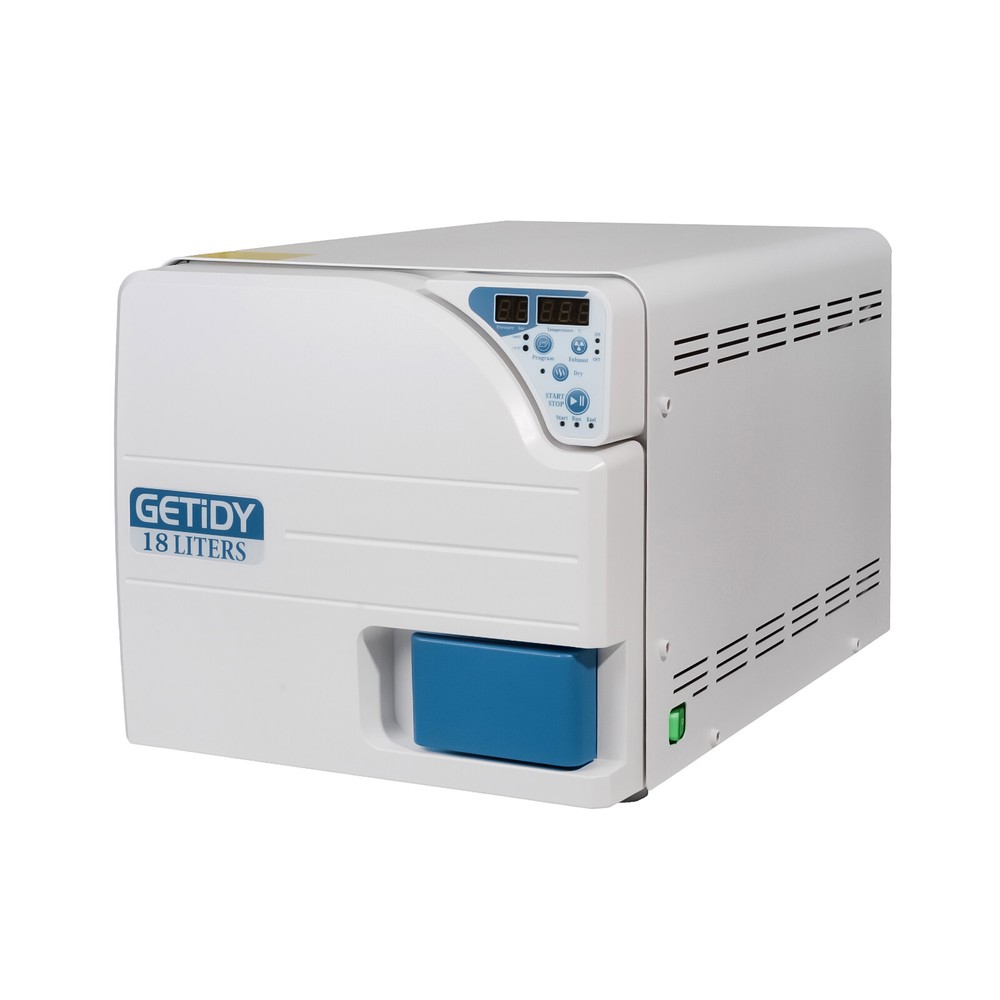 18L Class N Dental Autoclave Medical Steam Sterilizer Drying Function Wooden Box