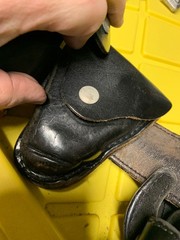Police Duty Belt – Size 30 w/ Holsters & Cuffs- Bianchi- Safari-Boston #2 No Key