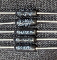 CGW Precision Metal Film Resistors 1/8 watt +/- 1 % RN55D Various Values (5 pcs)