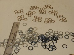 50 Sets of 1/4 Shaft Standard Potentiometer Hardware NOS Nut Washer Star Washer