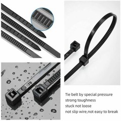 100-200Pcs Cable Ties 4″ / 14″ Heavy Duty Nylon Wrap Wire Zip Ties UV Resistant