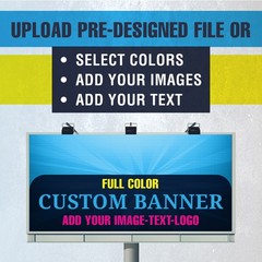 Custom Vinyl Banner 13oz | Personalized Indoor Outdoor Advertising Banner/Sign