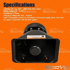 Waterproof 200 Watt Siren Horn Speaker – Ideal for Emergency Vehicles