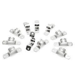 Jersvimc 20Pcs 1 Inch Stainless Steel Conduit Clamps, 1 inch / 25 mm, Silver