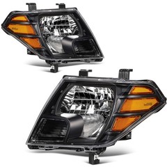 2009-2019 Nissan Frontier Headlight Assembly Black Housing Clear Lens Pair