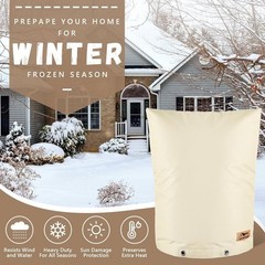 Sand Colored Backflow Preventer Insulation Cover for All Seasons – 16″W x 20″H