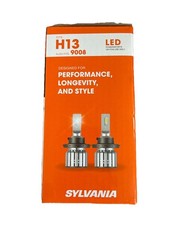 Sylvania H13 9008 LED Headlight Bulbs 6000K Cool White 2-Pack New
