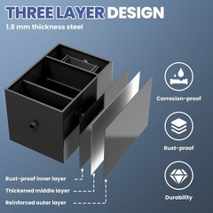 30 Gallon Commercial Under Sink Grease Trap 30 LBS Under Sink Grease Trap