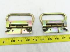 4″ Spring Folding Pull Handle Steel Brite Finish Lot Of 2