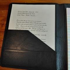 Vintage Barbie Faux Leather Padfolio Folder W Barbie Notepad 10×12 Black