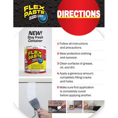 (2 PACK) Flex Paste White Waterproof Paintable Putty Rubber Spackle Sealant 2 LB