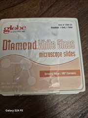 Globe Scientific 1380-30 Diamond White Frosted Microscope Slides NEW Open Box