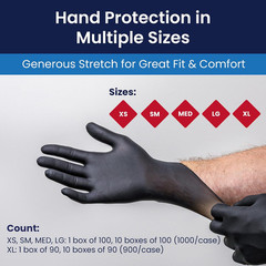 Adenna Night Angel Nitrile Gloves, 4 Mil Powder Free, Latex-Free, Textured Grip