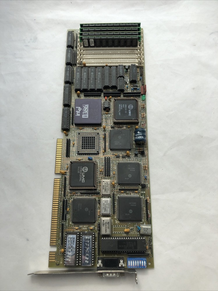 386 DX 25mhz SBC Single Board Computer Card w/ CPU & 4Mb 30-Pin Simm Ram & Cache
