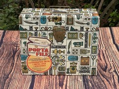 Vintage Metal Ballonoff PORTA FILE Locking Box Storage With KEY