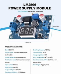 DC-DC Buck Converter Adjustable Voltage Regulator 4-40V 1.25-37V LED Pack of 2