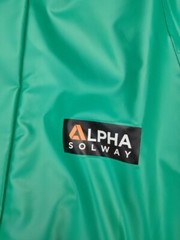ALPHA SOLWAY CHEMMASTER GREEN COLLARED CHEMICAL COVERALL SIZE L