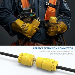 Thunderway Electrical Replacement Plug & Connector Set, Extension Cord Ends Male