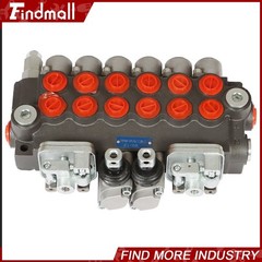 11 GPM Hydraulic Backhoe Directional Control Valve w/ 2 Joysticks,6 Spool