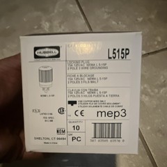 Hubbell Locking Plug NEMA L5-15P 15A 125V (Qty: 20 – 10 male 10 female)