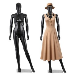 70″Female Mannequin Full Body Realistic Display Head Turns Dress Form Base Black