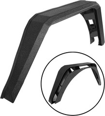 2018-2026 Jeep Wrangler JL Rear Steel Flat Fender Flares Textured Black 2PCS